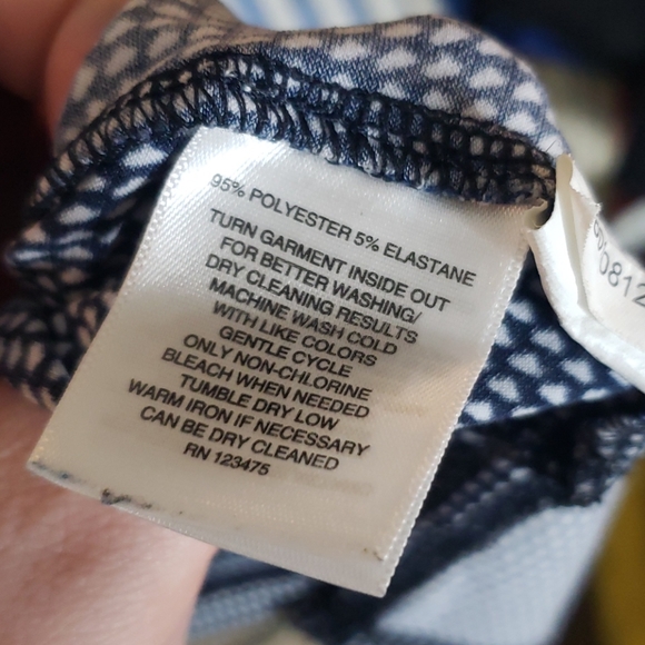 Jones New York Green Blue White Blouse Size 1X - Picture 4 of 4